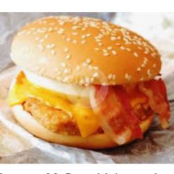 Spesial Burger Crispy Chicken, Egg, Cheese