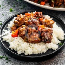 Nasi Chicken Blackpepper Dan Teh