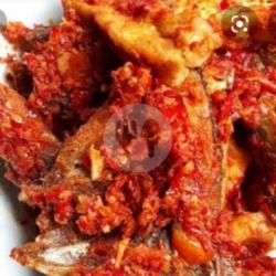 Ikan Asin Nila Balado   Nasi   Sayur   Teh Es