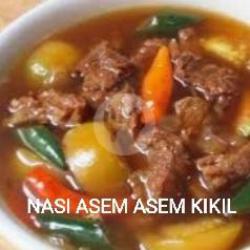 Asen Asem Kikil   Nasi Putih   Es Teh