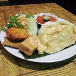 Nasi Tempong Telor Dadar