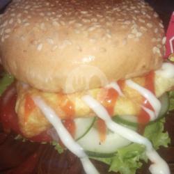 Burger Telur Dadar Jumbo