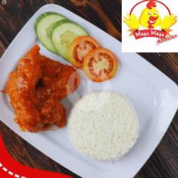 Fried Chicken Saus Barbeque   Nasi