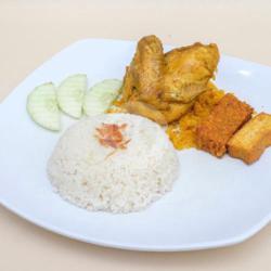 Paket Ayam Rebus Kunyit Nasi Uduk /putih / Hijau