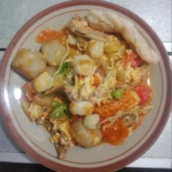 Tulang, Ceker, Telor, Mie, Cilok, Kerupuk3macam, Sayur