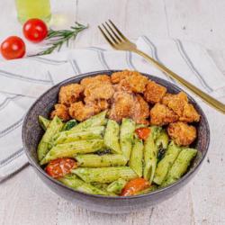 Pasta Pesto Sambal Hijau Bowl   Ayam Bites