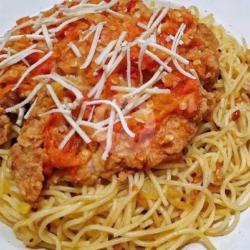 Spaghetti Ayam Geprek