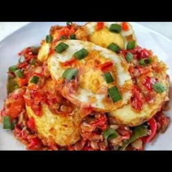 Telur Ceplok Balado Pedes