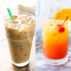 1x Ice Cofee Latte Dan 1x Sweet Orange