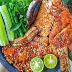 Paket Nasi Gurami Goreng Sambal Terasi Kes Jeruk