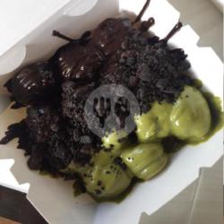 Coklat Melted   Greentea   Toping Oreo