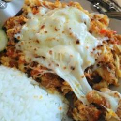 Ayam Geprek Mozarella Dada/p.atas   Nasi