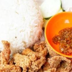 Nasi Kulit Crispy Sambal Bawang