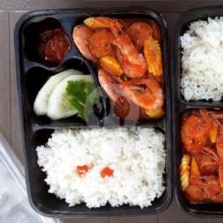 Paket Bento Udang Saos Tiram