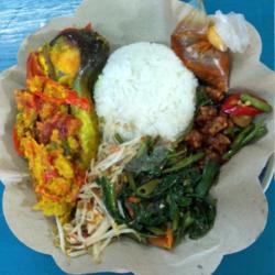 Nasi Pepes Patin Sayur Kangkung Tempe  Touge