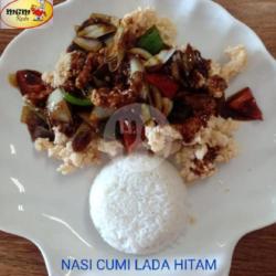 Nasi   Cumi Lada Hitam