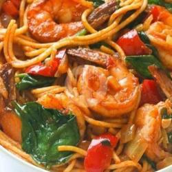 Spaghetti Udang Pedas