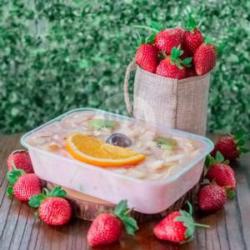 Salad Jumbo(500ml) Strawberry - Topping Almond