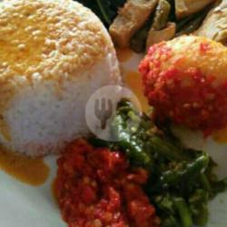 Nasi Telor Bulat Cabe Merah