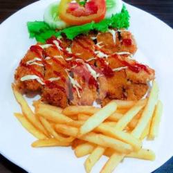 French Fries Chicken Katsu