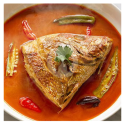 Nasi   Kepala Ikan Kakap Asam Pedas