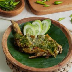 Ayam Penyet Sambal Ijo Paha Jumbo