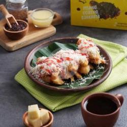 Pisang Goreng Meises Keju Susu Saus Strawberry