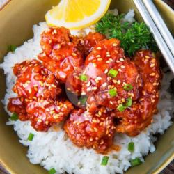 Korean Spicy Chicken Rice Box