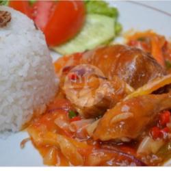 Nasi Ayam Saus Padang