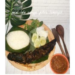 Paket Lele Bakar   Nasi Lele   Nasi   Sambal   Lalapan