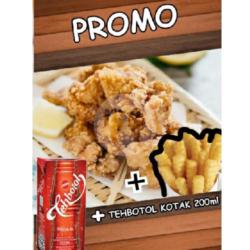 Karso Package( Chicken Karage Rice  French Fries Sosro Tea)