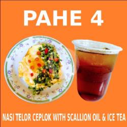 Pahe 4 ( Nasi Telor Ceplok With Scallion Oil  Ice Tea/es Teh)