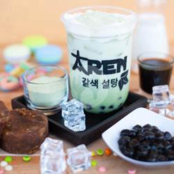 Brown Sugar Boba Matcha Milk