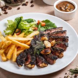 Coffee Rubbed Nz Ribeye Steak (200 Gr) - Free Beverage