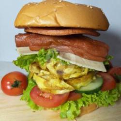 Burger Sosis   Telor   Keju