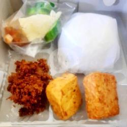 Nasi Paru Penyet Tahu Tempe Lalap Sambel