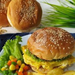 Burger Telor   Keju