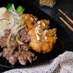 Sirloin   Fried Chicken Dumpling Combo