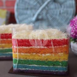 Rainbow Cake Slice