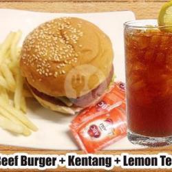 Beef Buger   Kentang   Lemon Tea