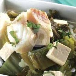 Ikan Bawal Tahu Kuah Sayur Asin ( Ukuran Besar)