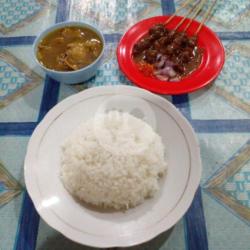 Nasi   Gule   Sate Kambing 4 Tusuk