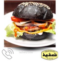 Burger Hitam Patty Beef Jumbo