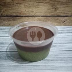 Puding Lumut Pandan Coklat