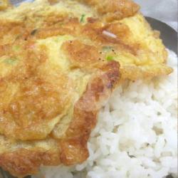 Nasi Putih Telur Dadar Bumbu