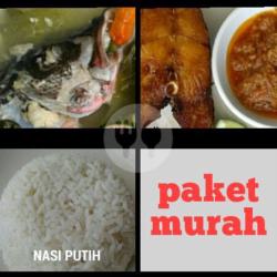 Paket Murah.. Sup Ikan Laut Sayur Asin   Ikan Laut Goreng   Nasi.