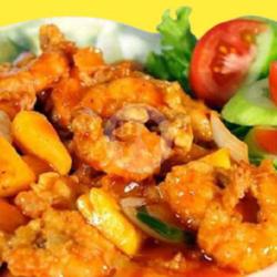 Udang Goreng Saos Asam Manis