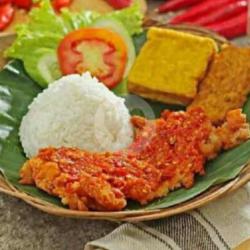 Nasi Ayam Geprek Paha Bawah/sayap Tahu Tempe