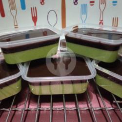 Puding Lumut Pandan Coklat