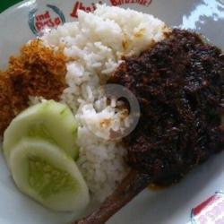 Bebek Bakar   Nasi   Sambal Bumbu Hitam